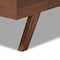 Baxton Studio Brita Grey Upholstered Walnut Finished Wood King Size Bed 157-9564 - alternate 9